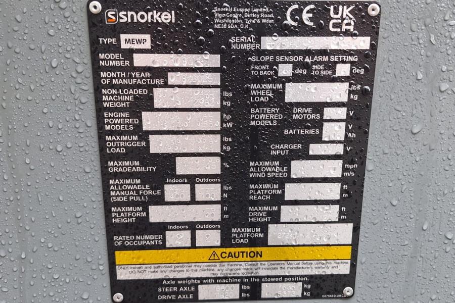 Snorkel 660SJ Valid Inspection, *Guarantee! CE, Diesel, 4x