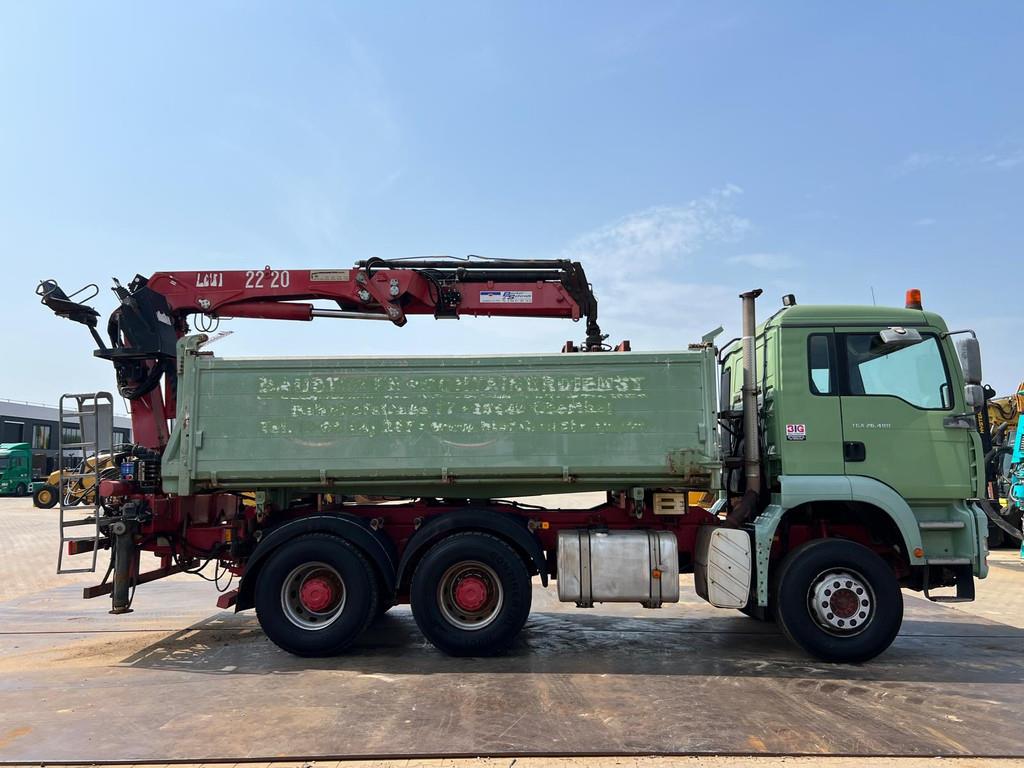 MAN TGA 26.480 6x4 tipper + HMF crane