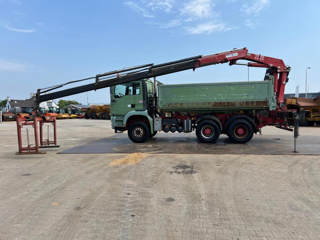 MAN TGA 26.480 6x4 tipper + HMF crane