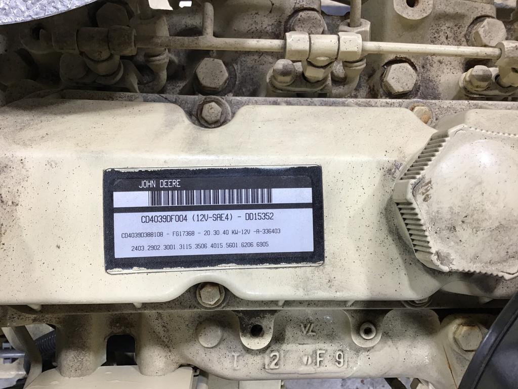 John Deere KOHLER 30ROZJ GENERATOR 33KVA USED