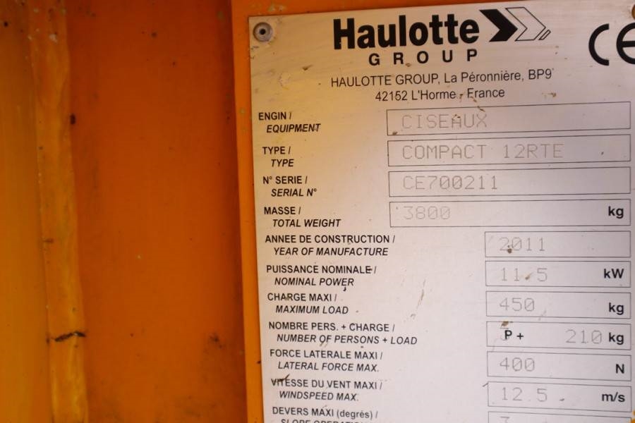 Haulotte Compact 12RTE Electric, 12m Working Height, 450kg