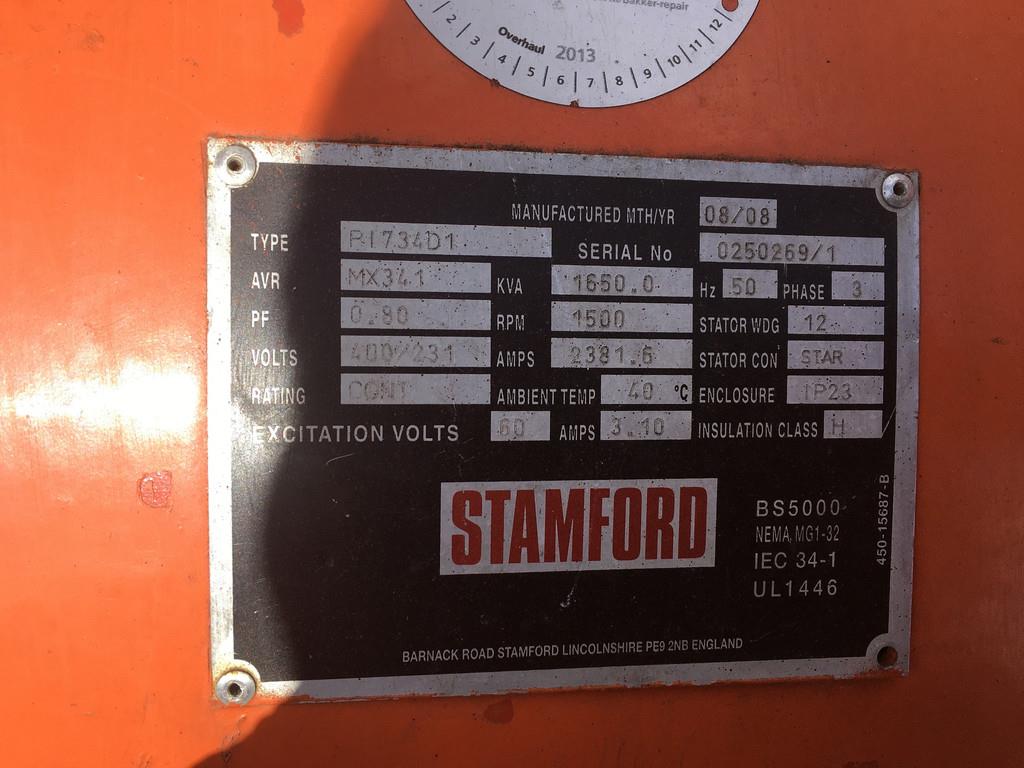 WAUKESHA 16V150LTD GENERATOR 1650KVA USED