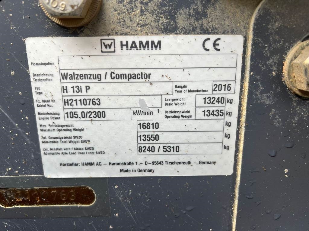 Hamm H13i Padfoot compactor