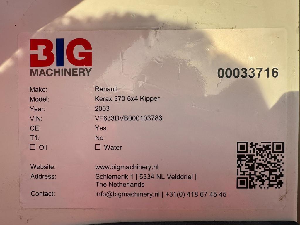 Renault Kerax 370 6x4 Kipper