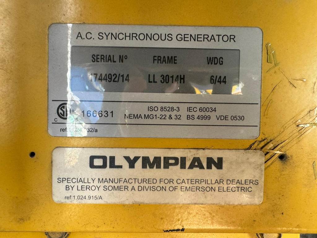 Olympian GEP165 150kVA Generator set on trailer