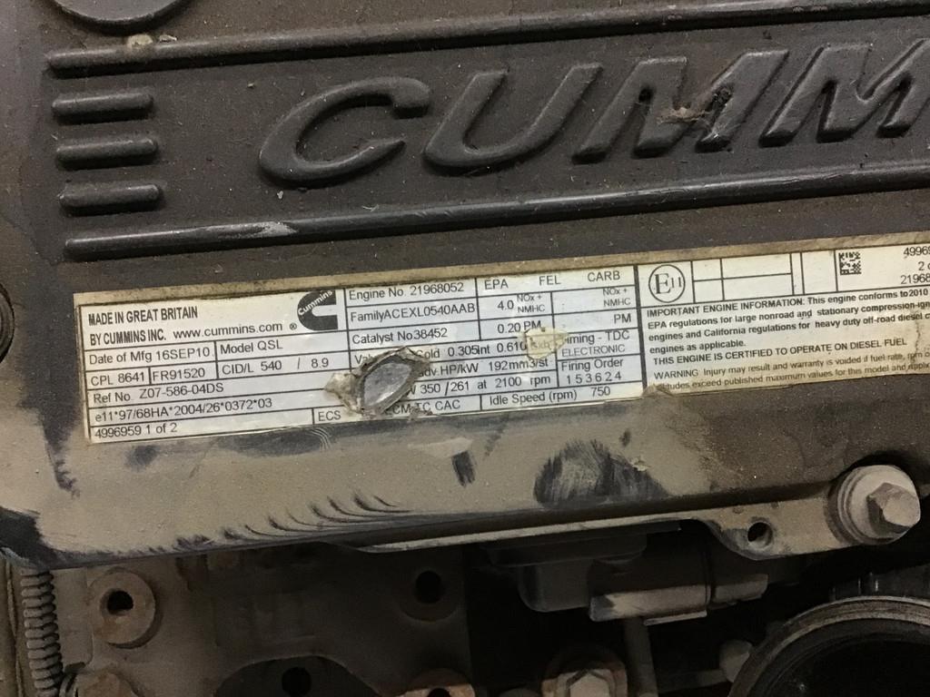 Cummins QSL9 CPL8641 USED