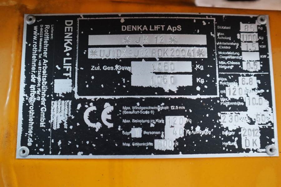 Denka-Lift JR12 Electric, 12m Working Height, 6.7m Reach, 120