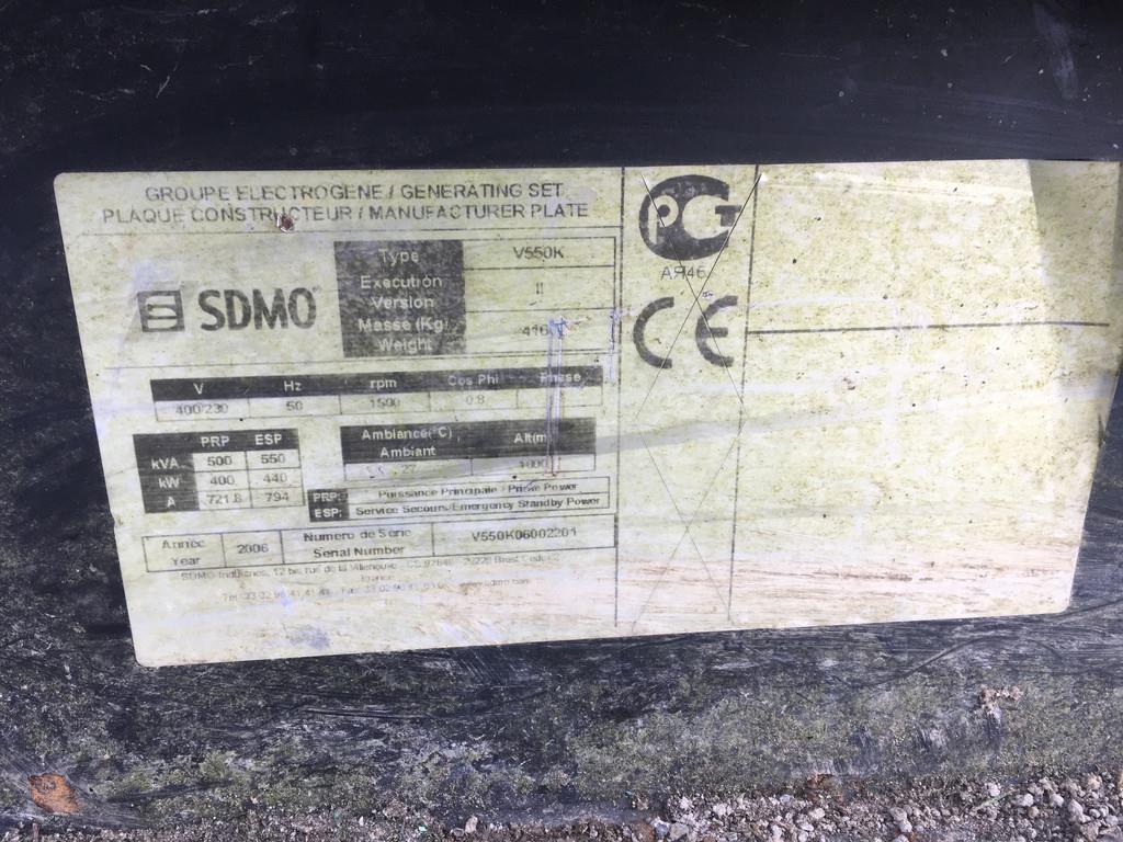 Volvo V550K GENERATOR 550KVA USED