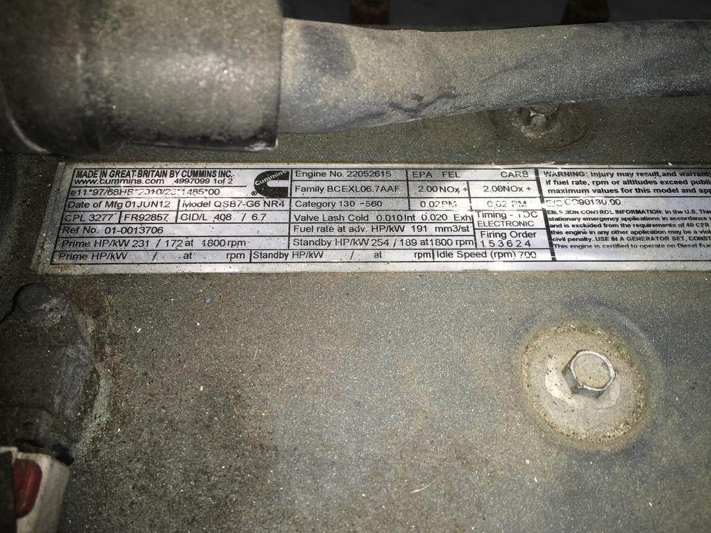 Cummins QSB6.7 COMMONRAIL USED