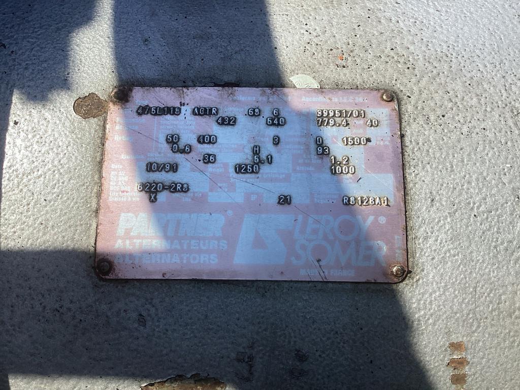 Detroit Diesel 12V92TA GENERTOR 540KVA USED