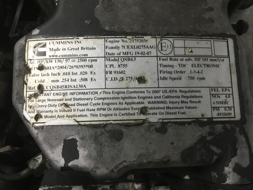 Cummins QSB4.5 COMMONRAIL USED