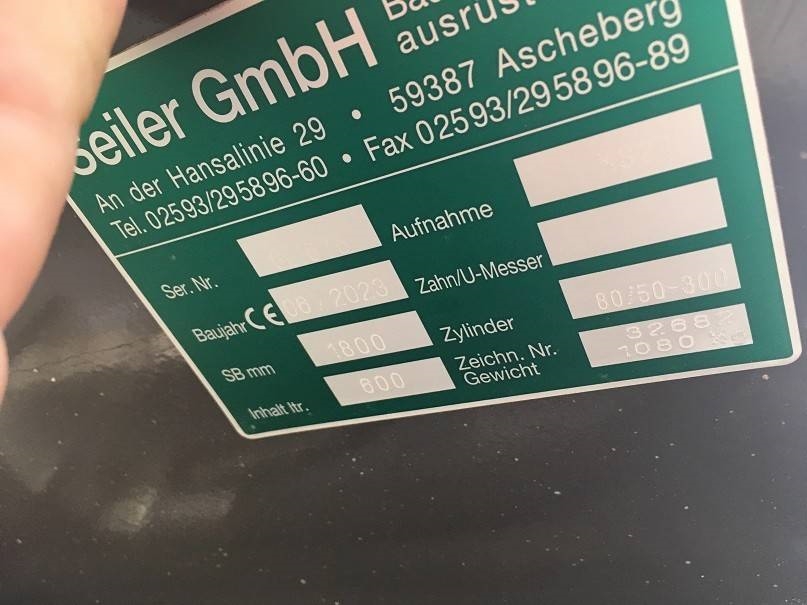 Seiler (99002400) 1.80 m GLV / ditch cleaning bucket MS 2