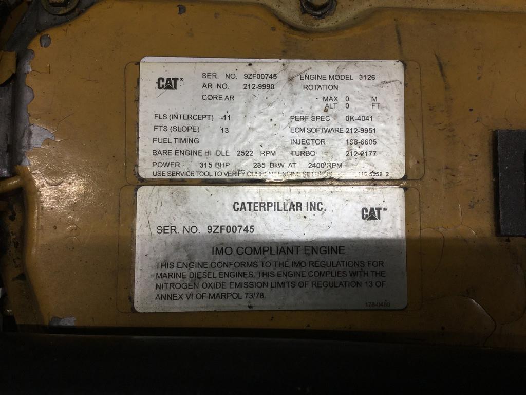 CAT 3126B 9ZF-2129990 USED