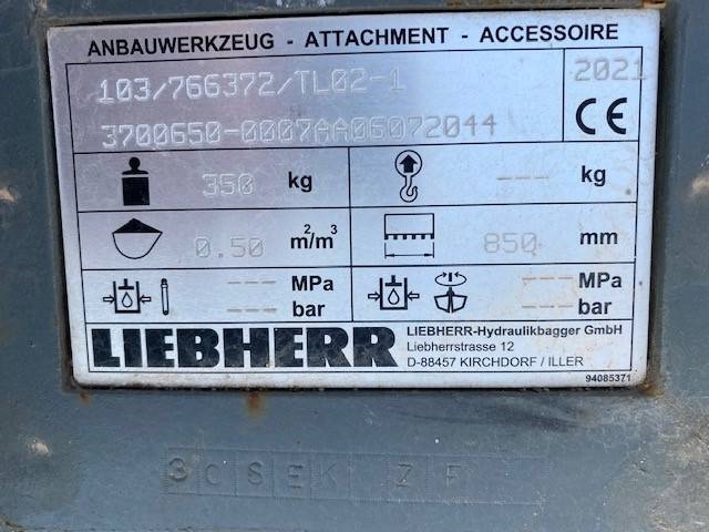 Liebherr (99001958) 0.85 m Tieflöffel / bucket SW 33