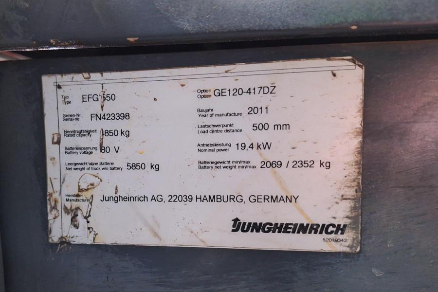 Jungheinrich EFG550 Electric, 5000kg Capacity, Lifting Height 3