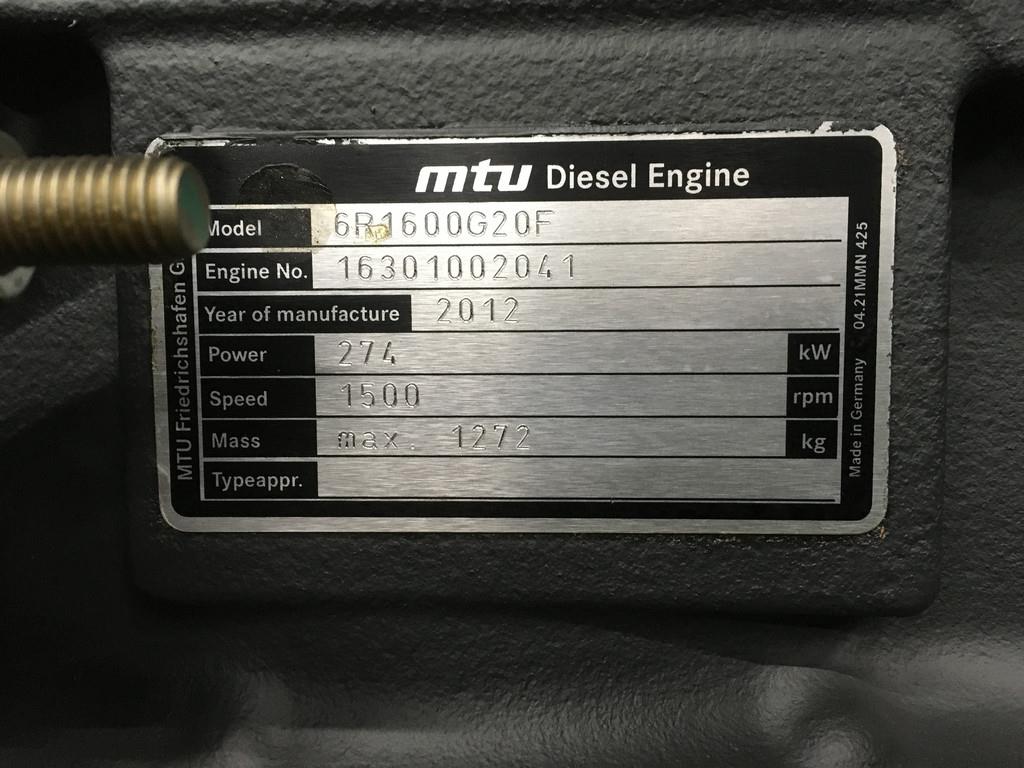 MTU 6R1600 G20F NEW