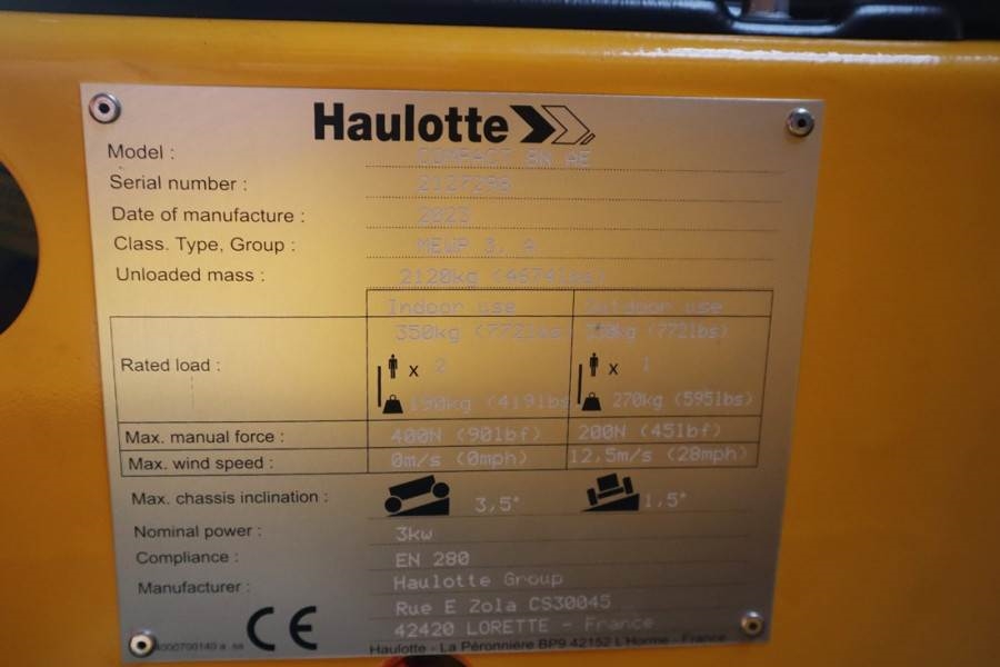 Haulotte Compact 8N Valid inspection, *Guarantee! 8m Workin