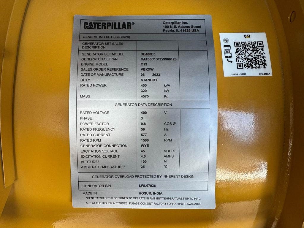 CAT DE400E0 - C13 - 400 kVA Generator