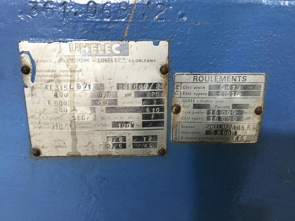 Cummins 353K2K202C GENERATOR 400 KVA USED