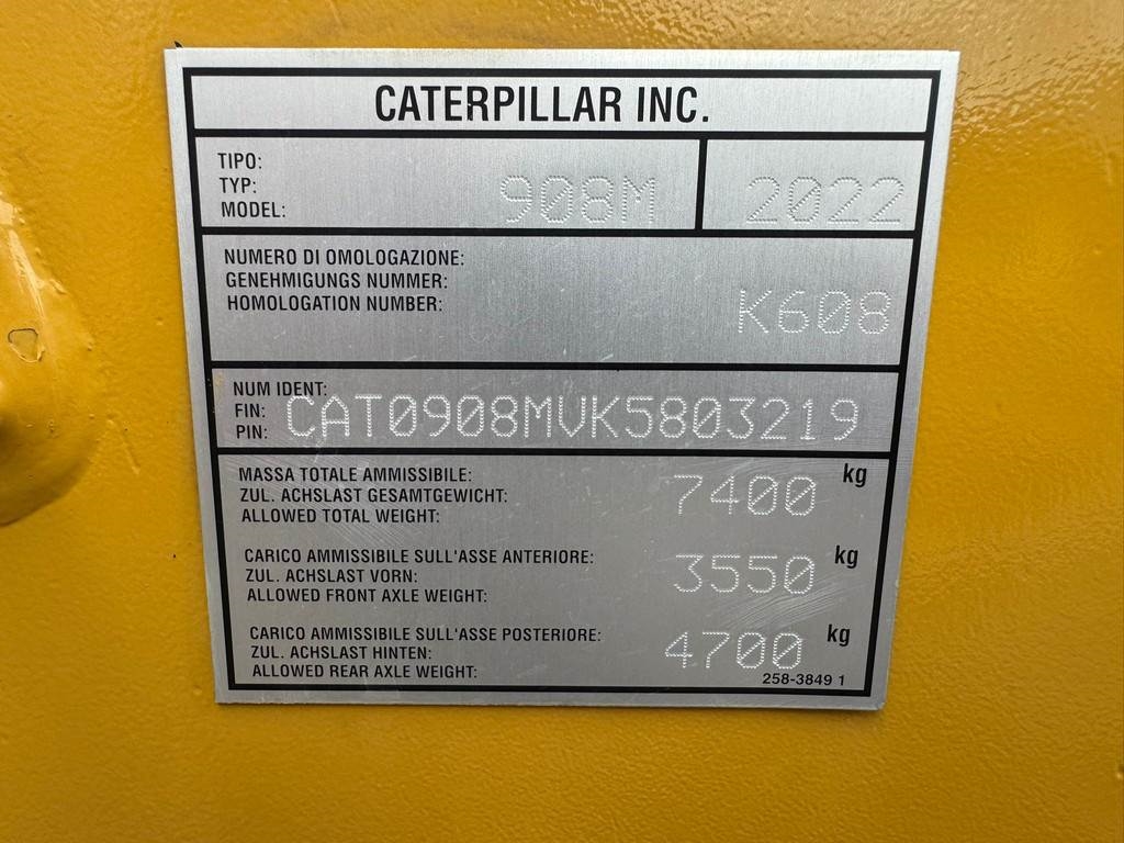 CAT 908M - Bucket + forks