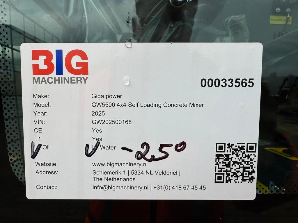 Giga Power GW5500 4x4 Self Loading Concrete Mixer