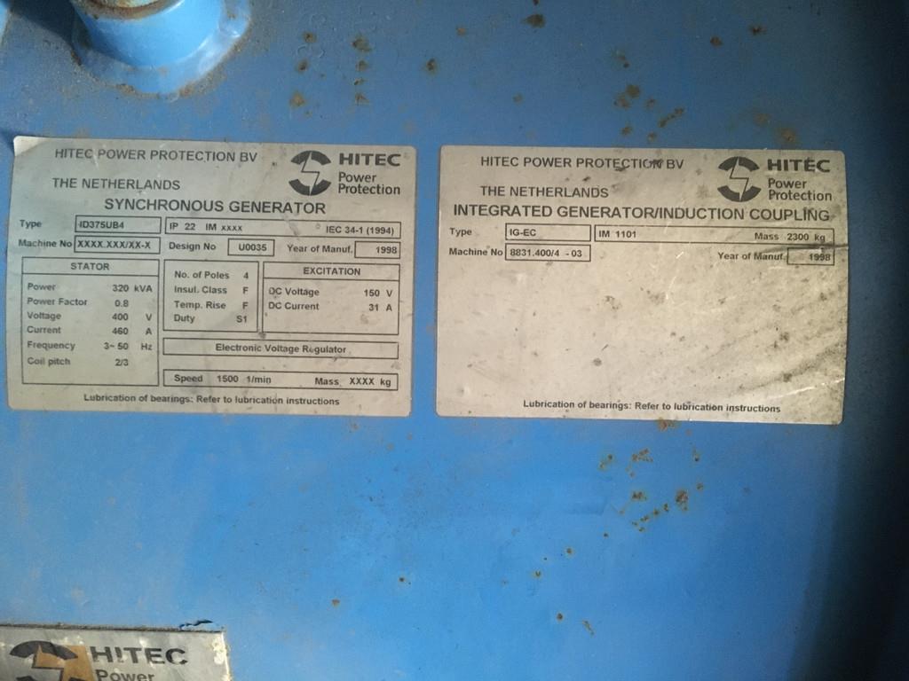 Detroit Diesel 8V92TA 8083-7405 GENERATOR 320KVA USED