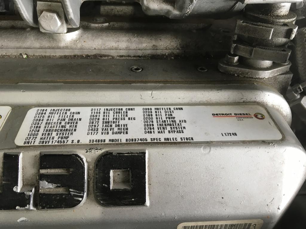 Detroit Diesel 8V92TA 8083-7405 GENERATOR 320KVA USED