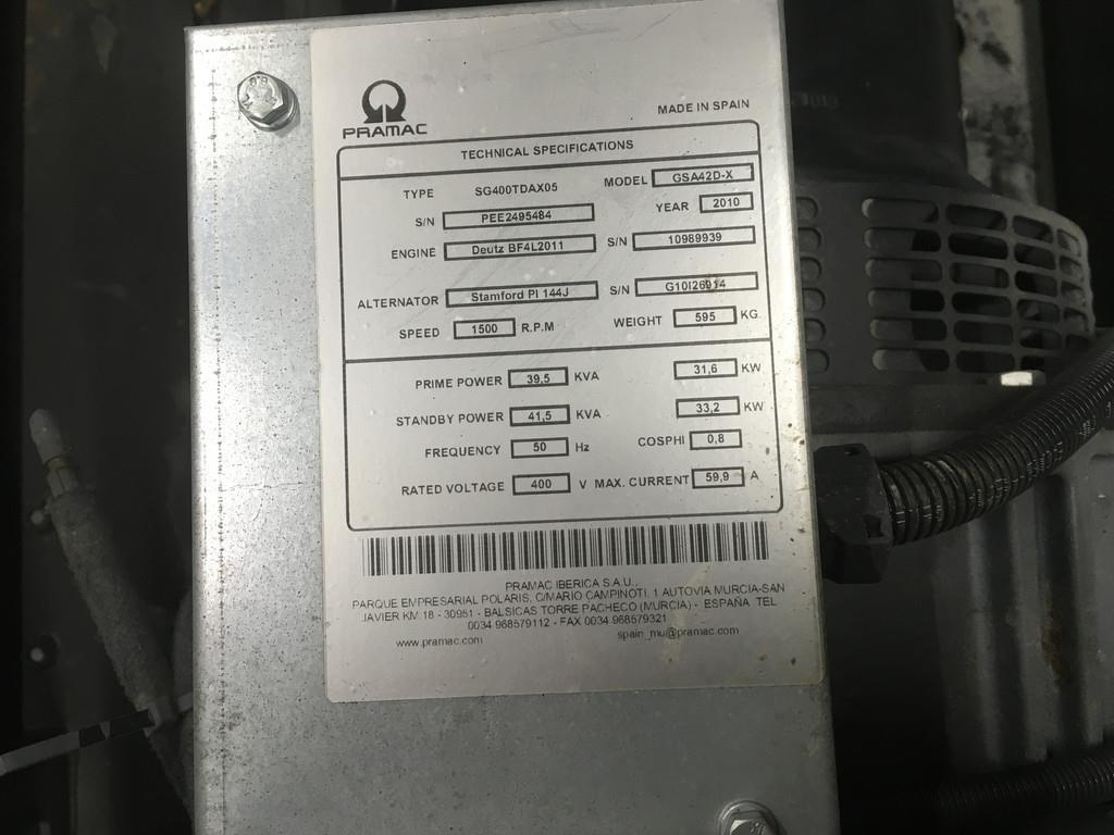 Deutz BF4L2011 GENERATOR 40KVA NEW