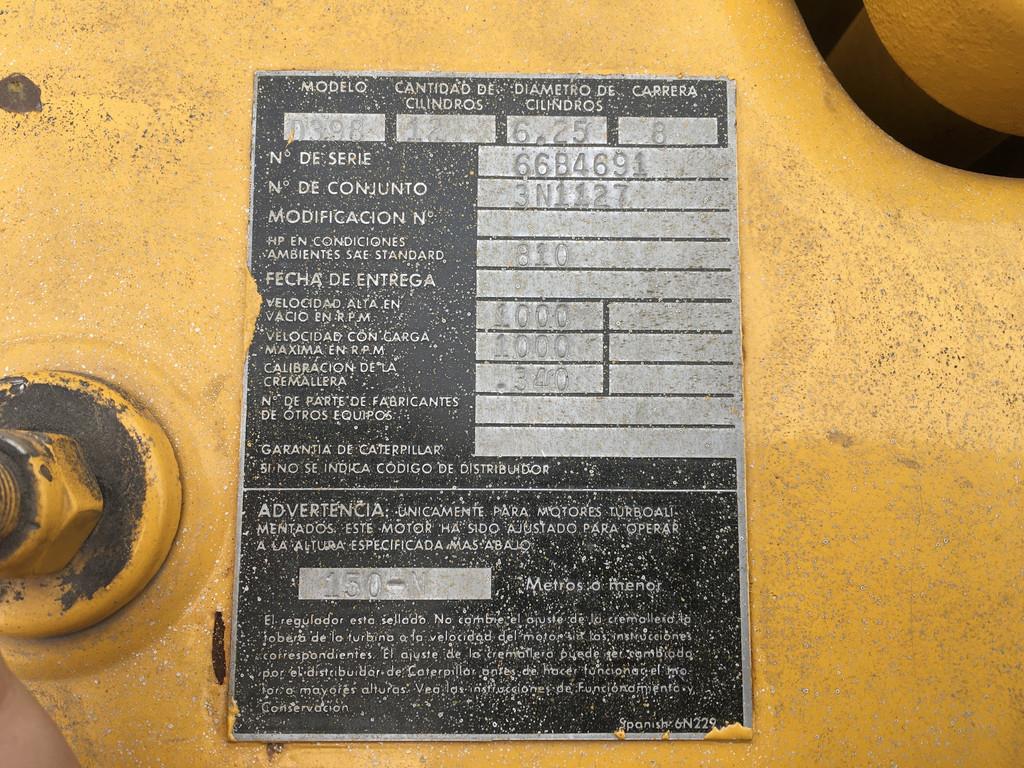 CAT D398 66B GENERATOR 700 KVA USED