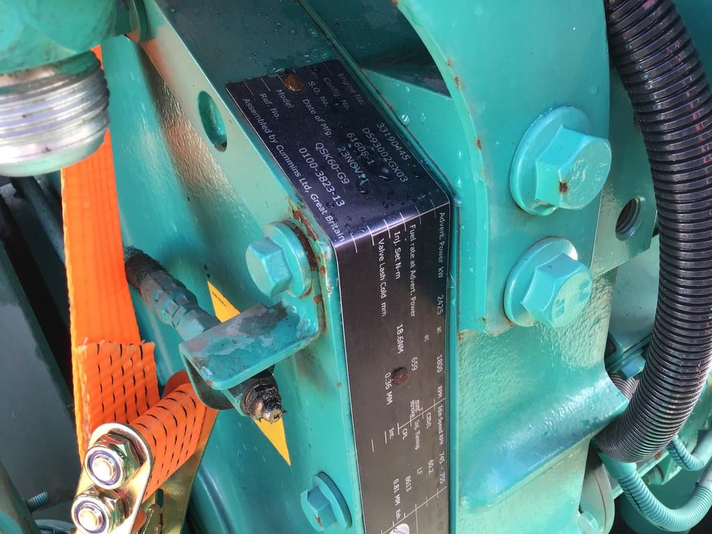 Cummins QSK60-G9 GENERATOR 2813 KVA USED