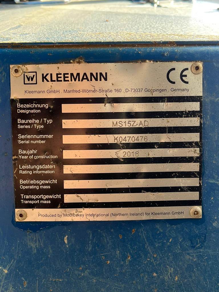 Kleemann MS15Z-AD EVO Tracked Screen Plant
