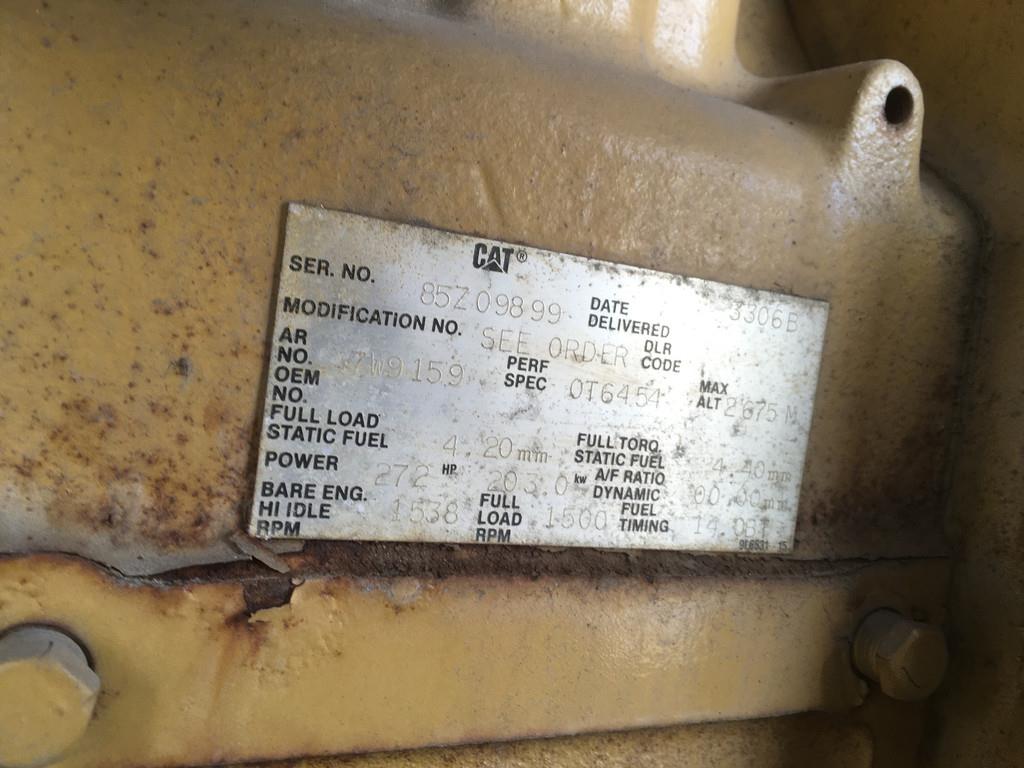 CAT 3306B GENERATOR 225KVA USED