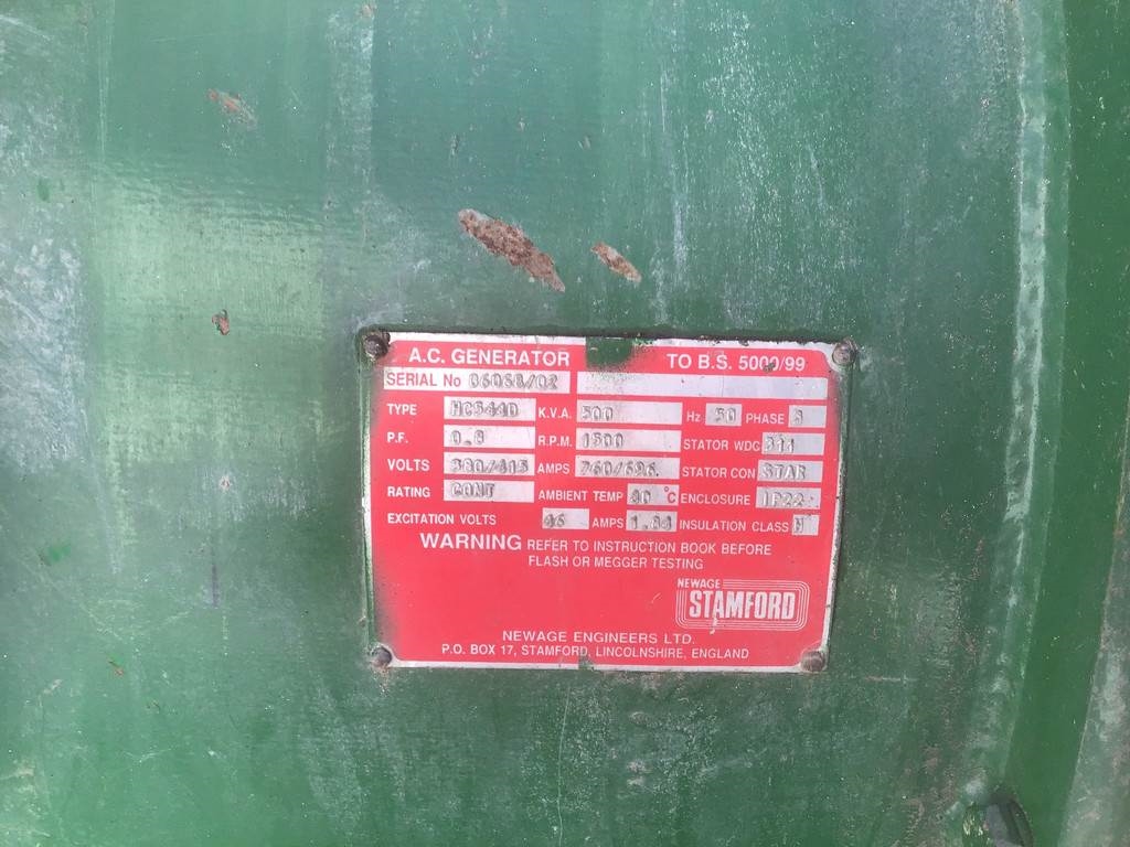 Detroit Diesel 12V92 TA GENERATOR 500KVA USED