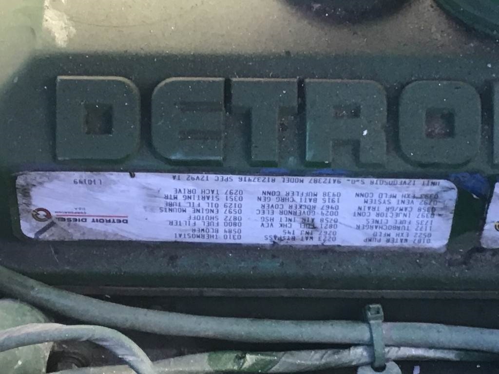 Detroit Diesel 12V92 TA GENERATOR 500KVA USED
