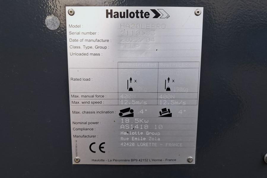 Haulotte HA20LEPRO Valid Inspection, *Guarantee! Hybrid, 4x