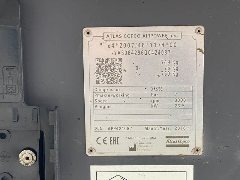 Atlas Copco XAS 58 KD