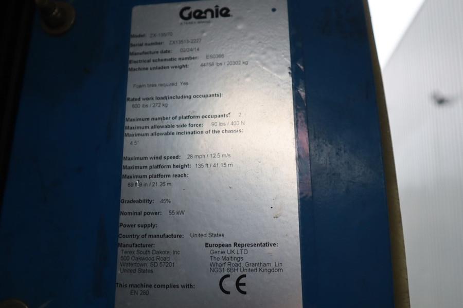 Genie ZX135/70 Diesel, 4x4x4 Drive, 43m Lifting Height,