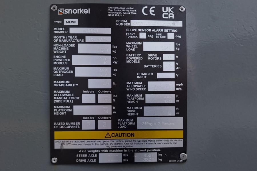 Snorkel 460SJ Valid Inspection, *Guarantee! CE, Diesel, 4x