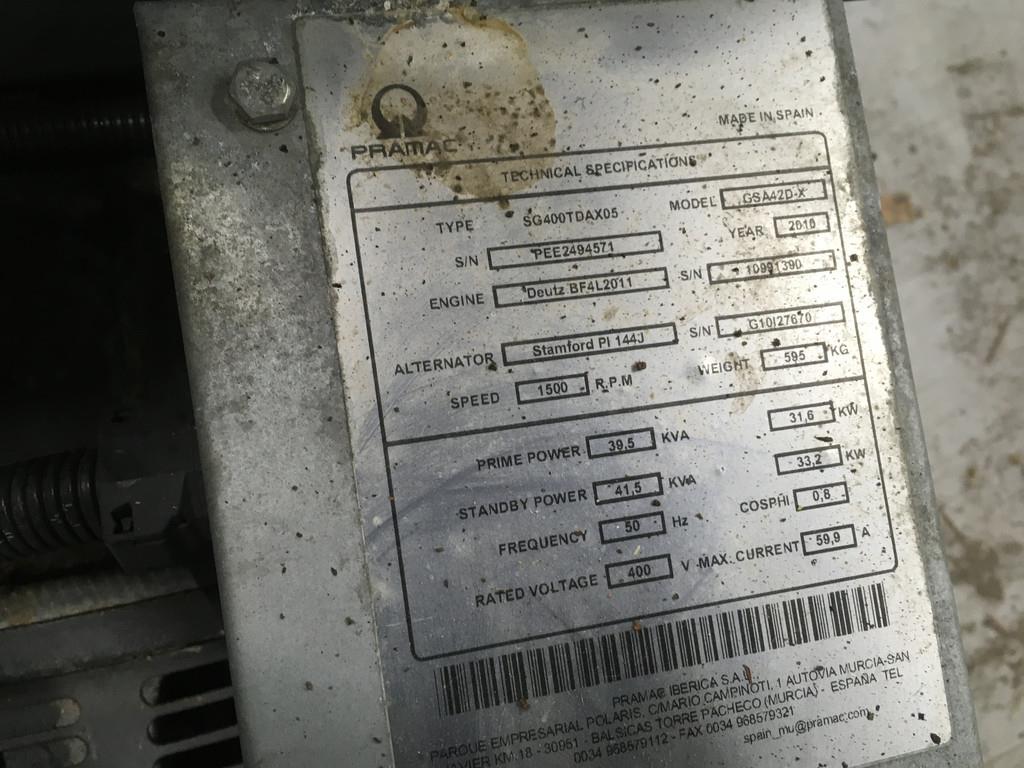 Deutz BF4L2011 GENERATOR 40KVA NEW