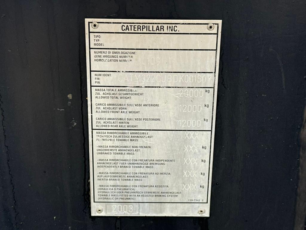 CAT M322C - Hydraulic stabilizers / VA Triple boom / C