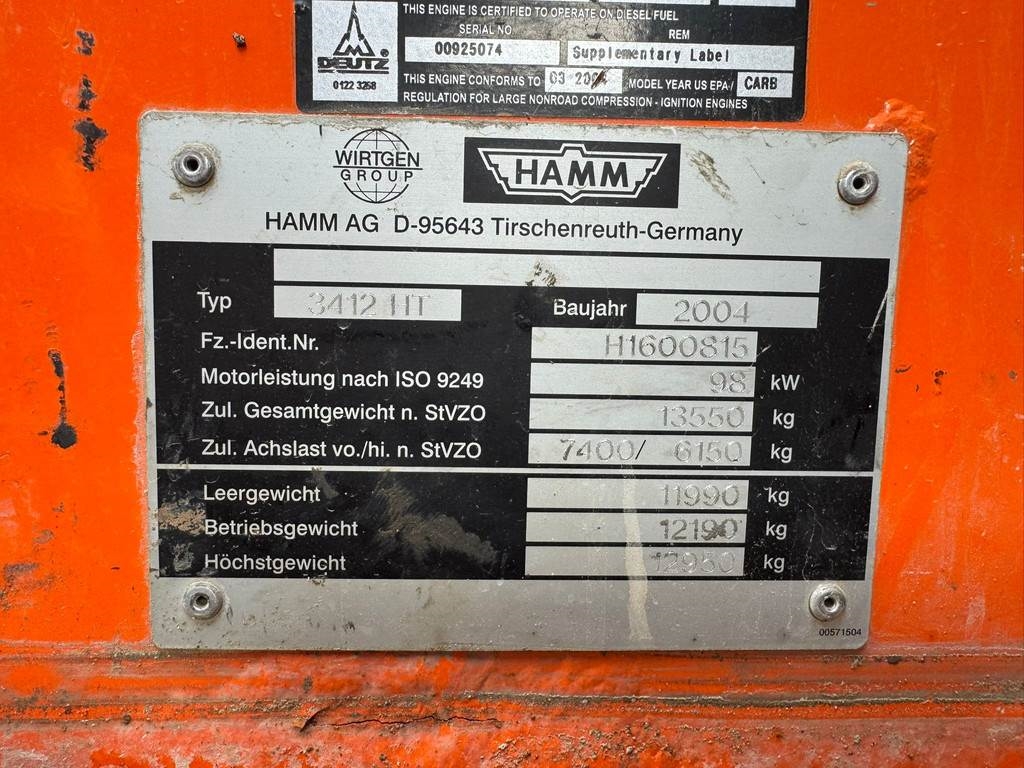 Hamm 3412 incl. Padfoot shields
