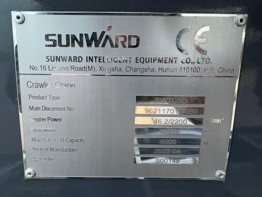 Sunward SWTC5D Telescopic Crawler Crane - CE certifiedd