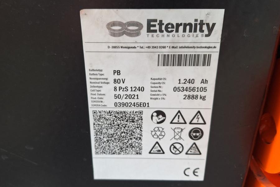 Toyota 9FBM70T Electric, 7 Tons Capacity, Lift Height 4.7