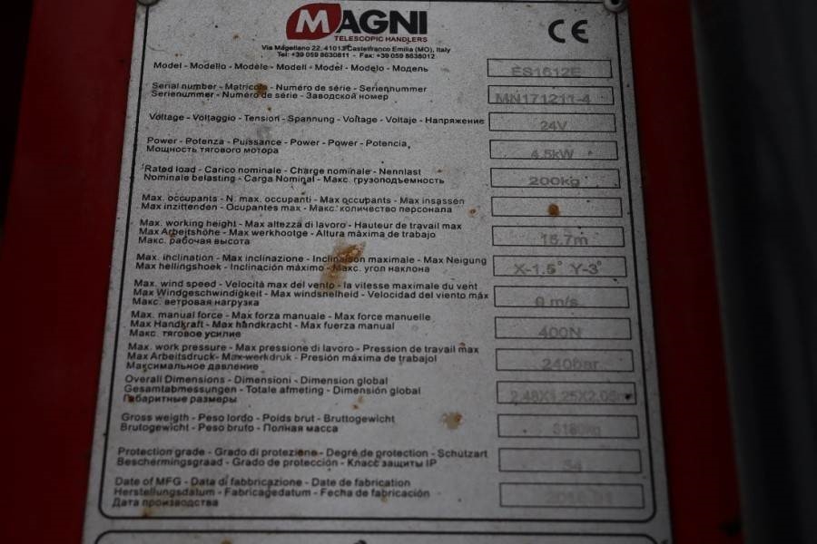 Magni ES1612E Available Directly From Stock, Electric, 1