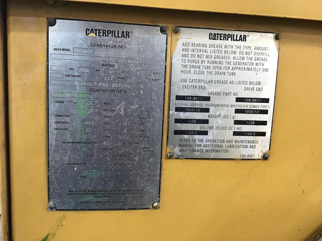 CAT 3512-DITA GENERATOR 1137 KVA USED