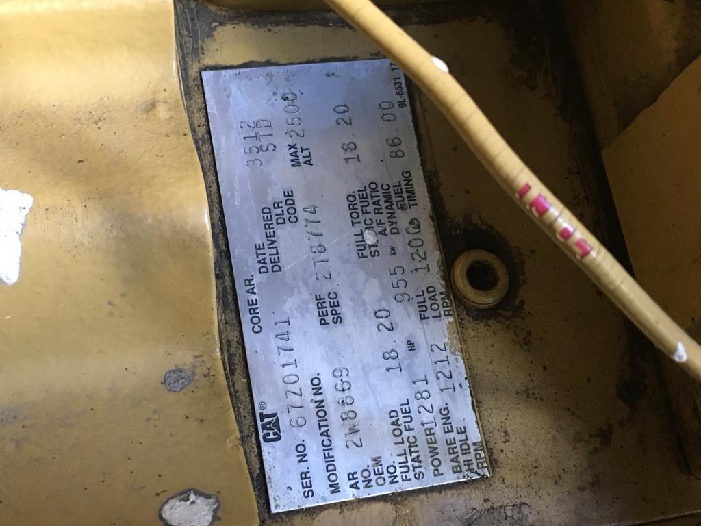 CAT 3512-DITA GENERATOR 1137 KVA USED