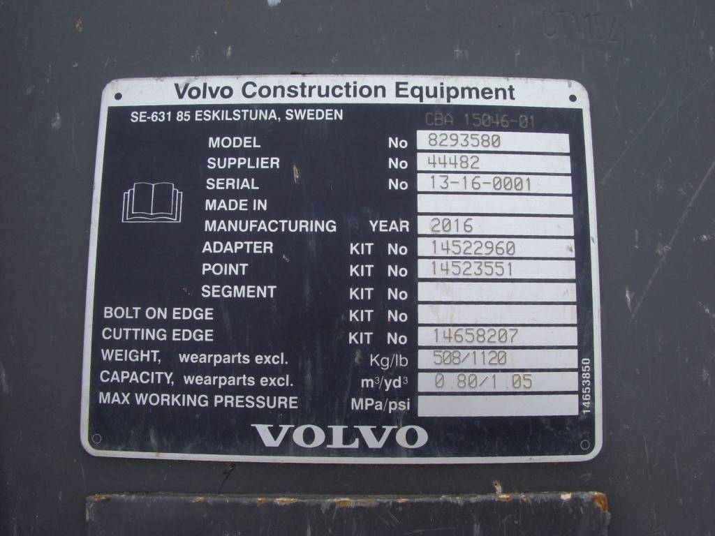 [Other] (99000822) 1.15 m Tieflöffel / bucket Volvo S6