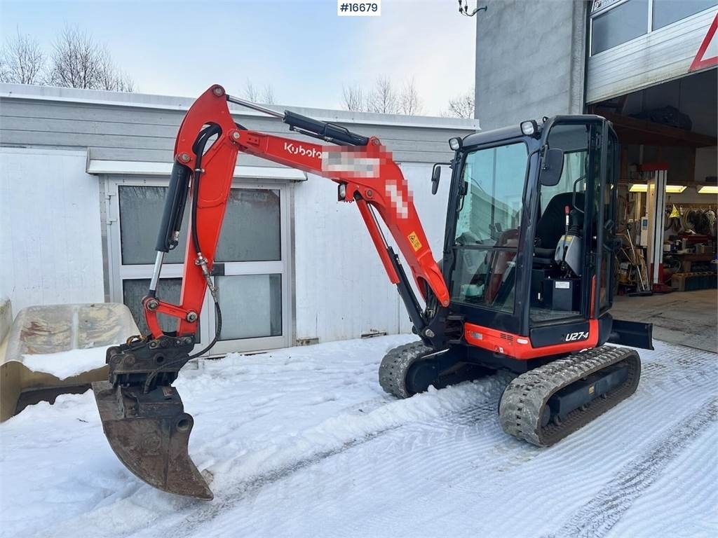 U27-4 Mini Excavator w/ 3 buckets. Watch video!  Machineryscanner