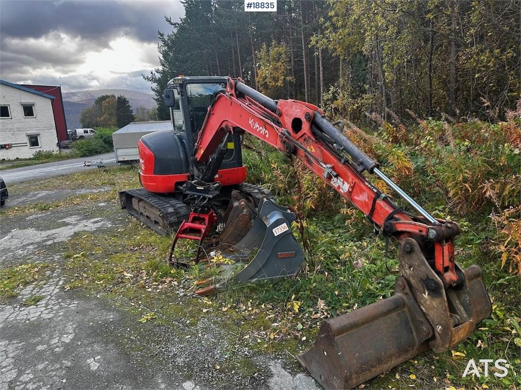 U48-4 mini digger w/ 4 buckets and Dala-Gripen gra  Machineryscanner