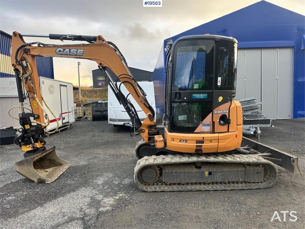 CASE CX50B excavator w/rototilt, hammer, grapple and 3